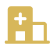 Hospital gold icon